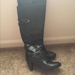 Black knee high boots